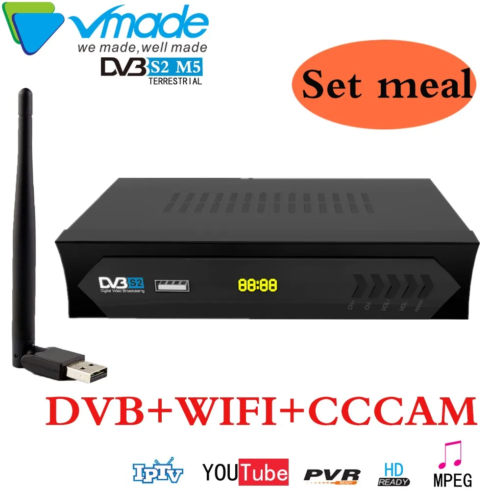1 год Европа C-line сервер 7 линий HD DVB-S2 M5 lnb спутниковый ресивер 1080P Испания Португалия Арабский ТВ коробка с USB Wifi рецептор
