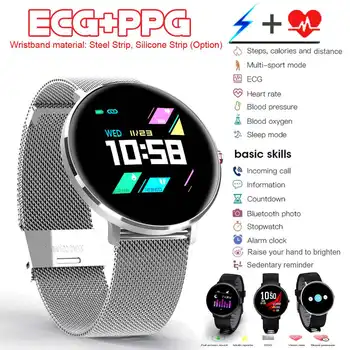 

Smart Watch Bracelet ECG+PPG Heart Rate Blood Pressure Monitor Sport Waterproof IP68 1.65'' Color IPS HD Touch Screen Smartwatch