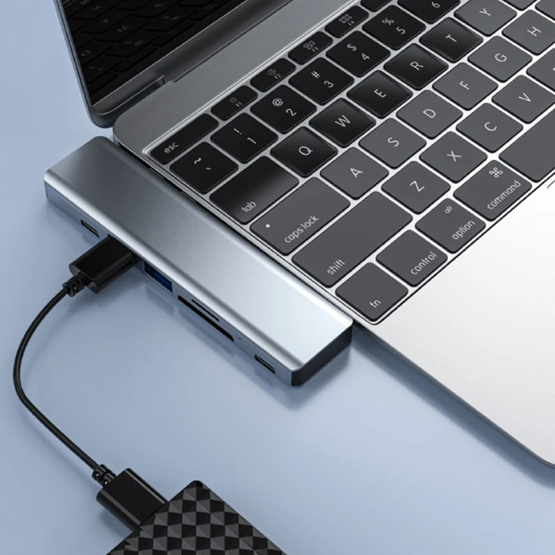 HUB USB C Splitter Type-C to HDMI-compatible 4K Adapter With USB 3.0 Port PD TF SD Card Slot for MacBook Air Pro 13 Accessories