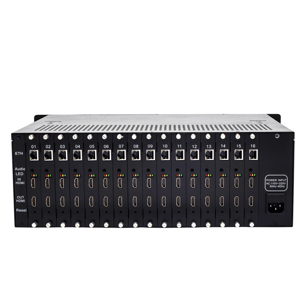 H5160H HWCODECHEVC 16 HDMI Encoder with Loop Through, 1080P 60Hz IPTV Encoder Video Encoder for Video Conference and Live Streaming - Цвет: H5160H