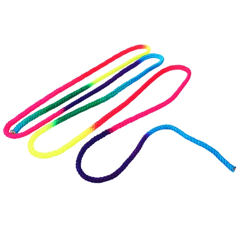 Прочная Спортивная веревка для соревнований по художественной гимнастике, веревка для художественной гимнастики цвета радуги