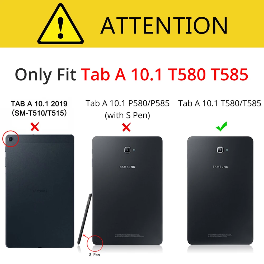 Чехол для планшета Samsung Galaxy Tab A A6 10 1 дюйма 2016 T580 T580N Модный чехол подставка из