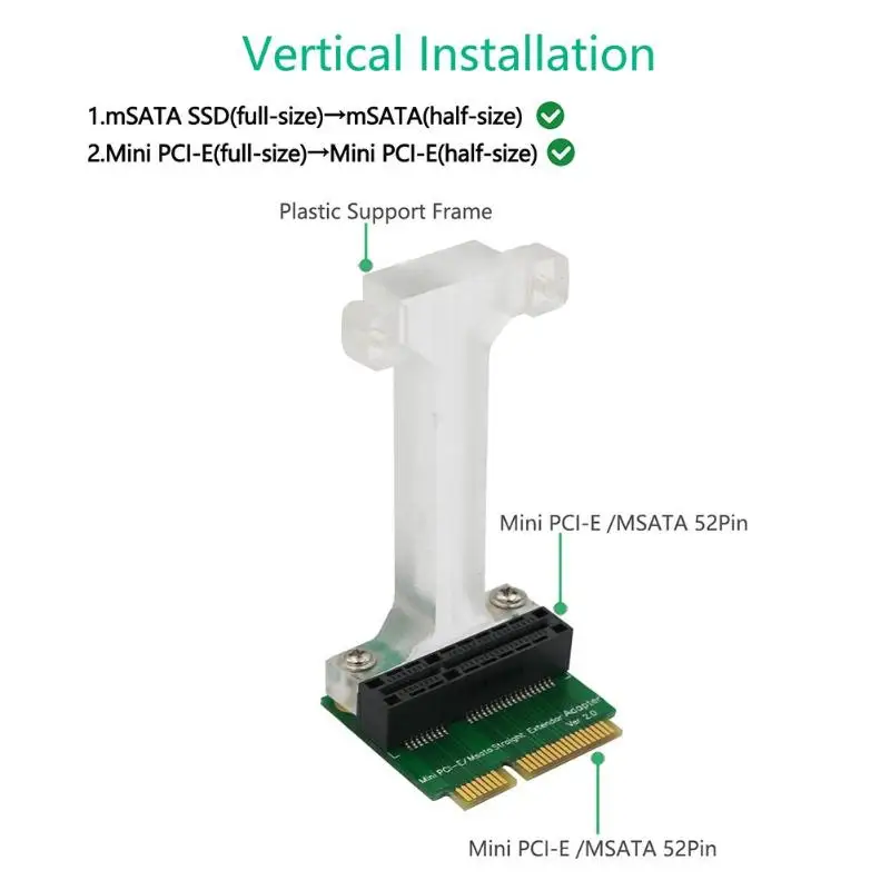 Mini PCI-E к Mini PCI Express Соединительный адаптер mSATA к SSD mSATA Riser Card для 3g 4G WWAN LTE gps модуль карточка mSATA