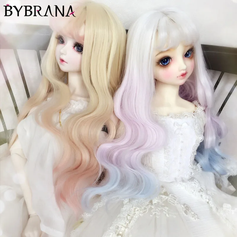 Кукла Bybrana bjd парик 6 очков 4 точки 3 точки dd sd гигантский детский размер воздушный челка морская вода пульсация градиент