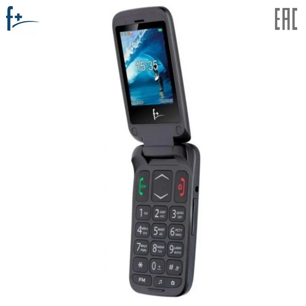 Mobile Phones F+ Flip1 cellular phone cellphone Flip 1 2.4'' 240х320 260MHz 1 Core 32MB RAM 32MB ROM 0.08Mpix 2 Sim Micro-USB 750 mah F