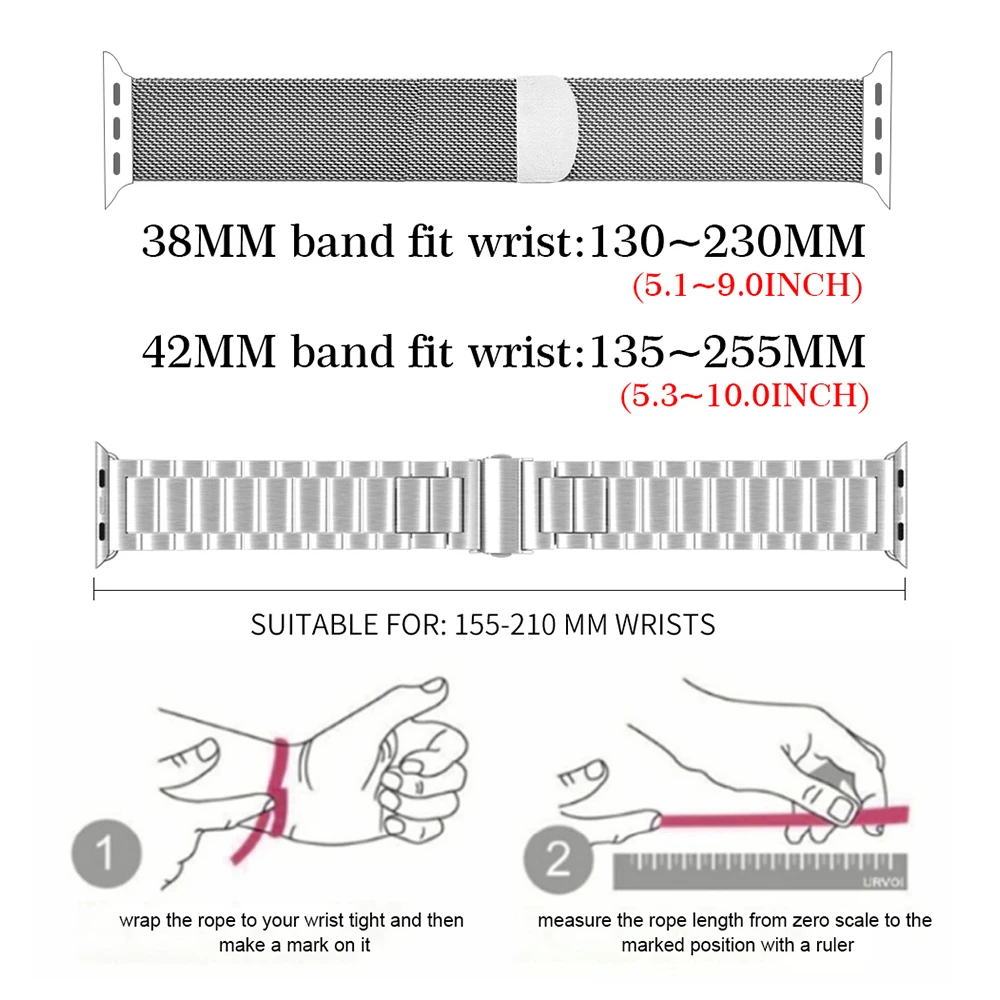Watch Band + film combination Milanese steel ball strap for Apple iWatch series 5 4 44mm 40mm watchband 3/21 42mm 38mm bracelet Watch Band + film combination Milanese steel ball strap for Apple iWatch series 5 4 44mm 40mm watchband 3/21 42mm 38mm bracelet