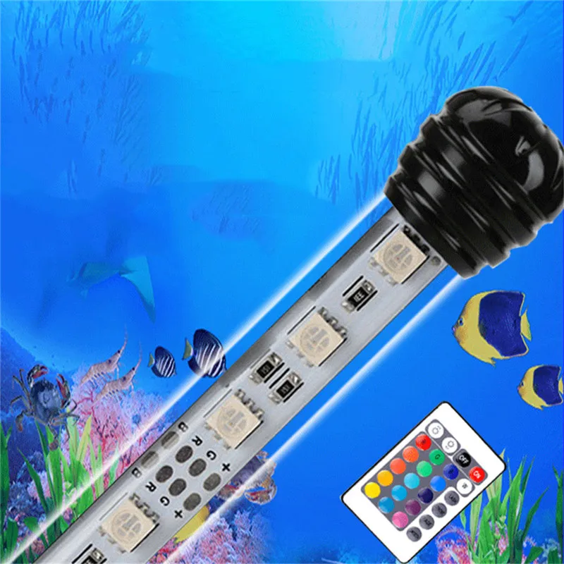 

CHENGYILT LED Aquarium underwater Light IP68 under water light 19cm/29cm/39cm/49cm RGB white warmwhite led fishing light