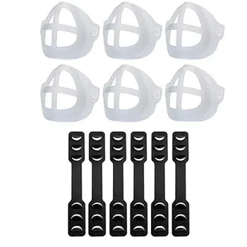 

6-piece inner pad bracket 6-piece mask hooks 3D mask bracket comfortable lipstick Protection recyclable unisex