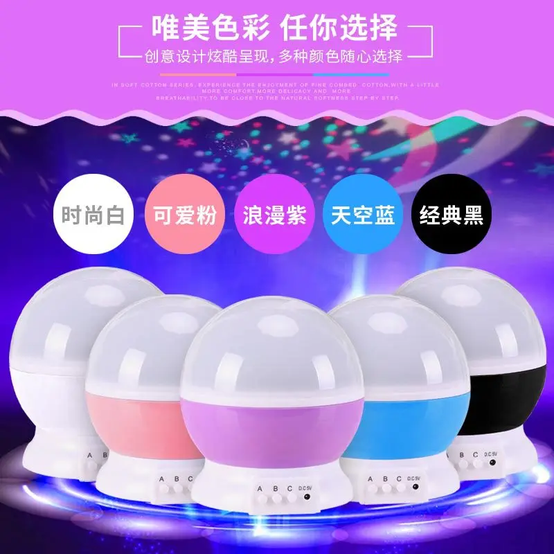 

Starry Sky Projection Lamp Spherical Rotating LED Romantic Stars Strange New Christmas Atmosphere Small Night Lamp Creative Gift