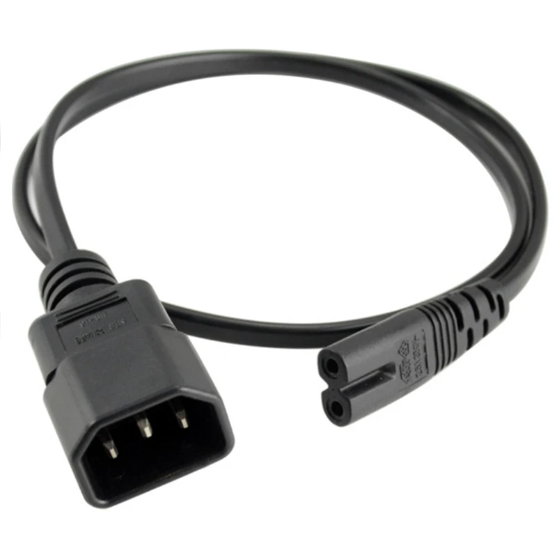 

0.3m/1m/2m Standard Molded IEC 320 C14 Socket to IEC C7 Plug AC Power Adapter Cable