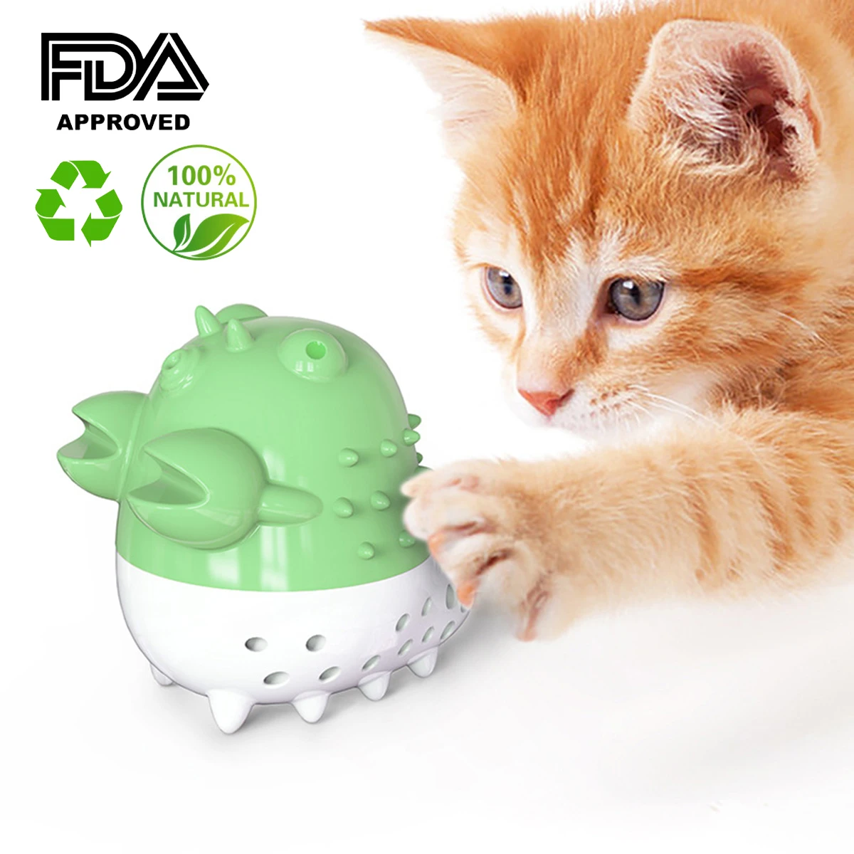 Catnip Fish Bite Tooth Cleaning Stick Cat Toy Toothbrush Supplies CT-006