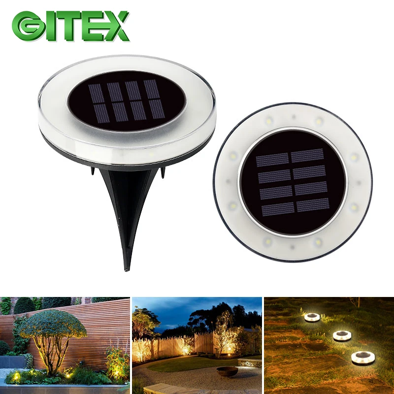Outdoor Under Ground Lamp 8 Led Underground Lihgt Solar Buried Light