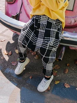 

Boys Lattice kua ku Spring New Western Style Children Korean Pants Casual Pants Baby Tide Male Children's Clothing