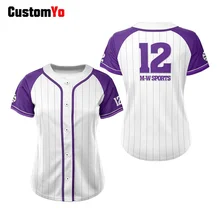 Женские спортивные футболки, индивидуальная Джерси, полиэстер, сублимационная печать, спортивная одежда, бейсбольные рубашки