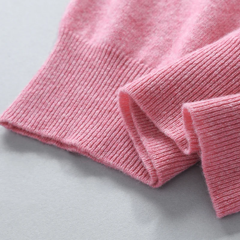 Turtleneck Sweater Basic Sweater Jacquard Sweater Men Vneck Long Sleeve Pullovers Solid Color Woolen Knitting Jumpers