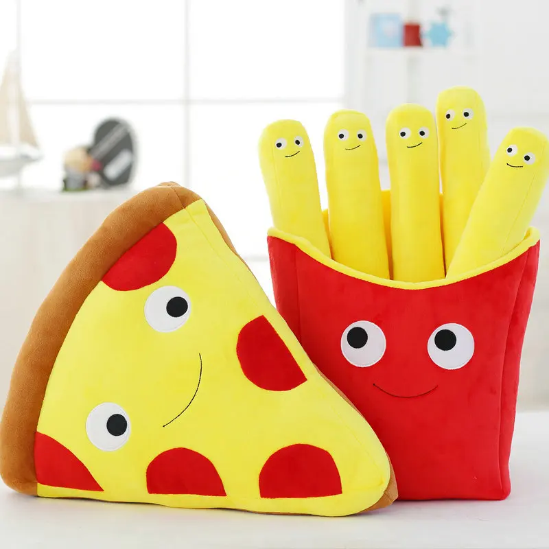 

Cartoon Model Pizza French Fries Plush Pillow Toy Sofa Cushion Children Doll Activity Gift Birthday Gift