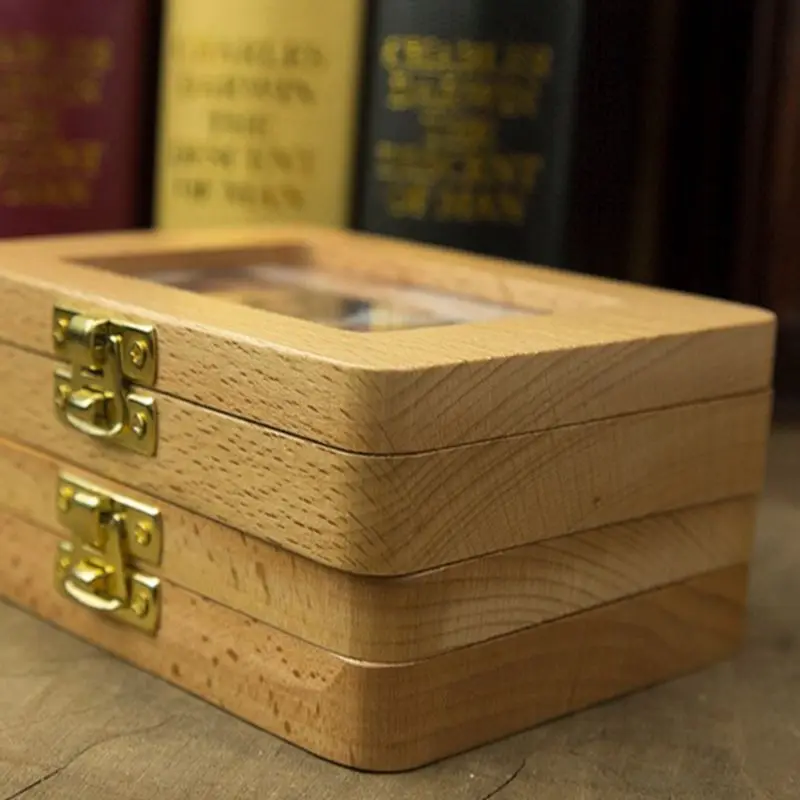 Tooth House Children Baby Girls Boys Deciduous Teeth Box Wooden Frame Newborn Fetal Hair Storage Commemorative Save Boxes