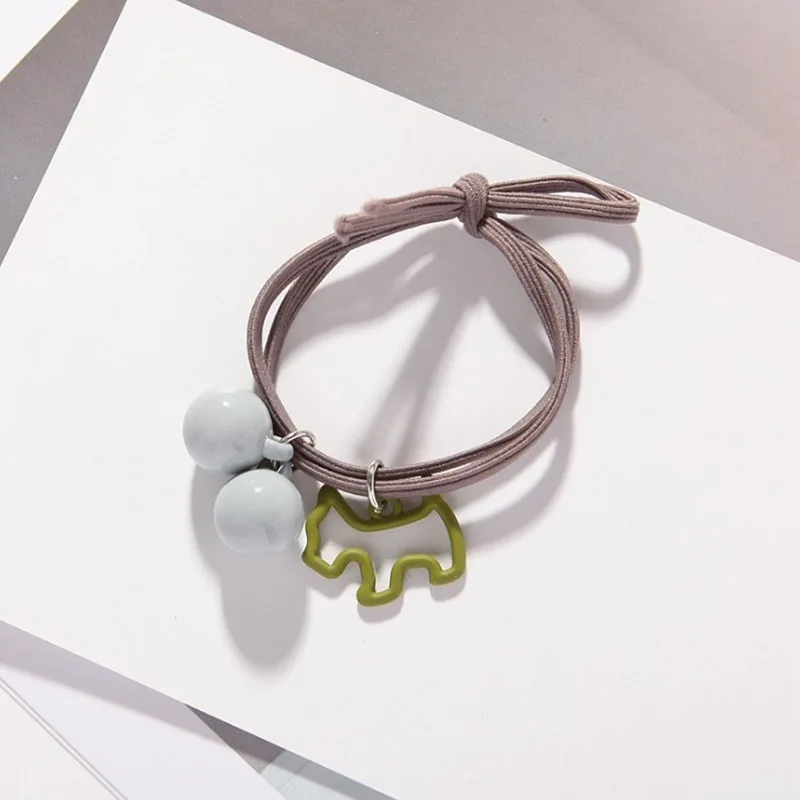 

South Korea Fresh GIRL'S Heart for Tying Hair Hairband Japanese Korean Candy-Colored Elegant Versatile round Ball Ponytail Headb