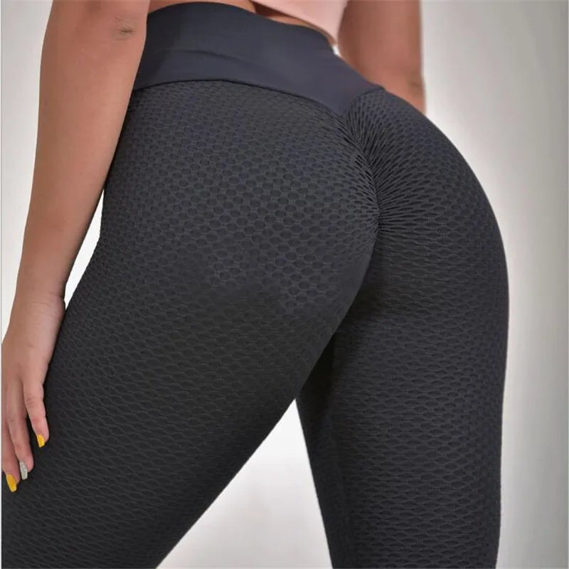 Sexy Fashion Seamless Fitness Women Leggings Patchwork Print High Elastic Waist Push Up Ankle Length Polyester Leggings