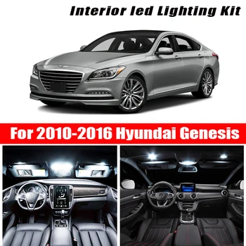 

For 2010-2016 Hyundai Genesis White car accessories Canbus Error Free LED Interior Light Reading Light Kit Map Dome License Lamp