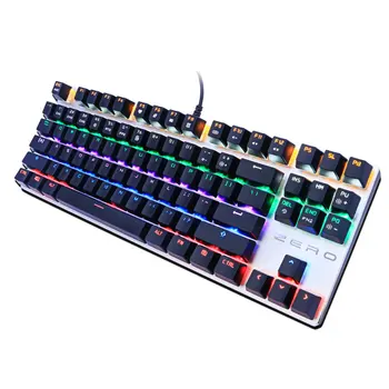 

Mechanical Keyboard 87 keys Switch Gaming Keyboards for Tablet Desktop with LED Adjustable Backlight Russian Sticker for gamers
