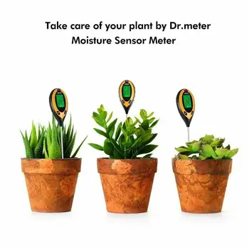 

4 In 1 Digital PH Meter Soil Moisture Monitor Temperature Farming Tester Plants With Sunlight Blacklight For Gardening S5Q8