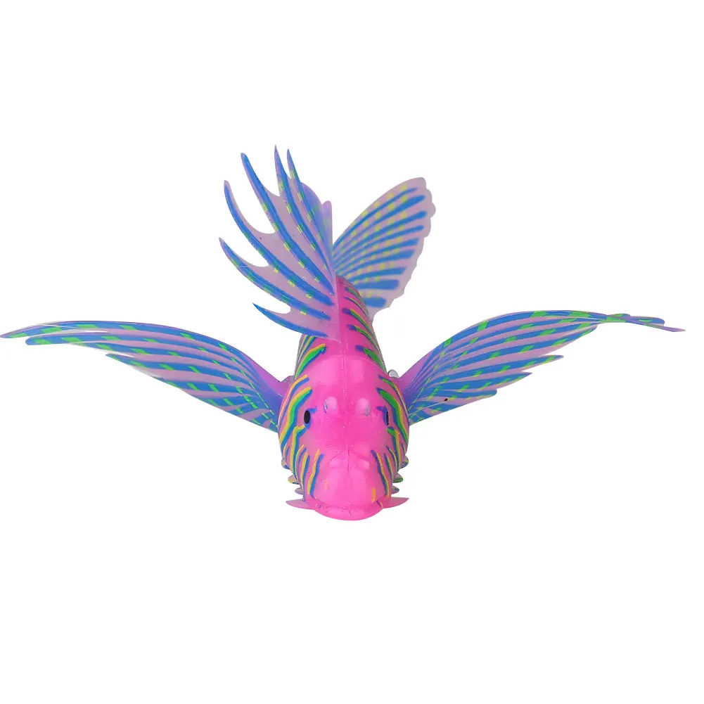 Aquariums and Supplies Floating Luminous Landscape Decoration Animal Ornaments Silicone Fish Style Underwater Safety