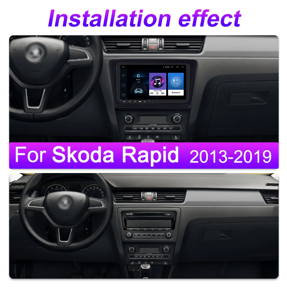 New Car Radio Multimedia Video Player For Skoda Rapid 2013 2014 2015 2016 2017 2018 2019 4G Android Navigation GPS audio 2 DIN |