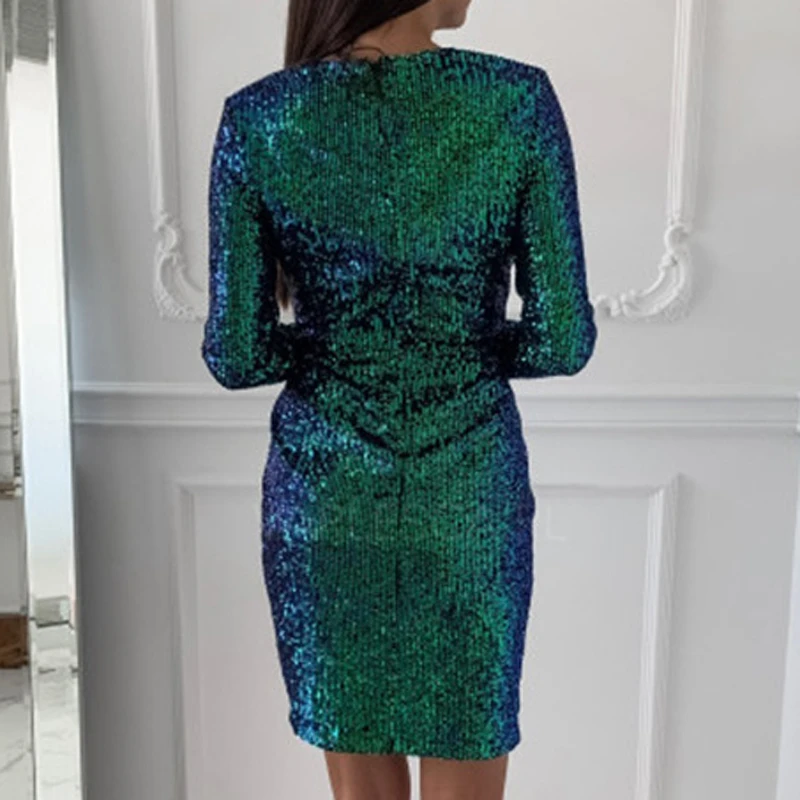 VIEUNSTA-Sexy-Silver-Glitter-Dresses-for-Women-2019-Deep-V-Neck-Sequin-Mini-Bodycon-Dress-Autumn