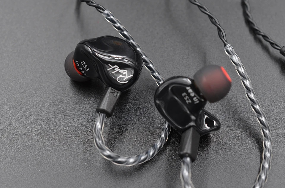 KZ ZS3 1DD динамические наушники в ухо аудио мониторы шумоподавления HiFi музыка спортивные наушники с микрофоном гарнитура