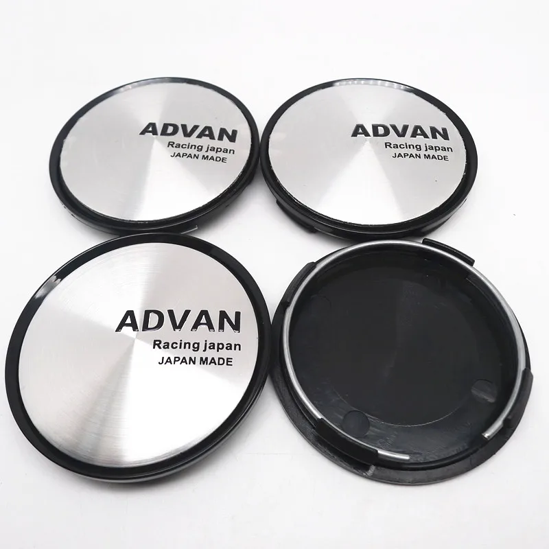 4pcs 63mm 57mm Advan Racing Wheel Center Caps Hub Rims Cover Car Styling Badge Emblem Car Styling