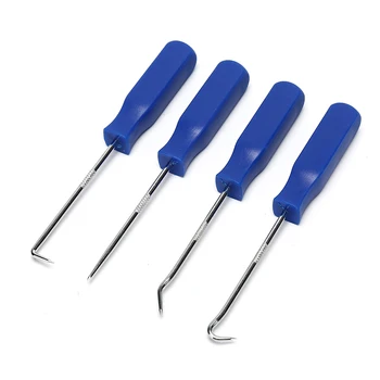 

4Pcs O Ring Oil Seal Gasket Puller Remover Craft Hand Tool Durable Plastic Steel Automobile Car Pick & Hook Tools Set