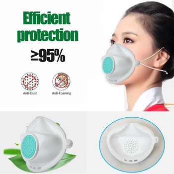 

Face Protective Mask with 3-Ply Non-woven 30 filters Filter Insert Valve Face Mask Dust-proof