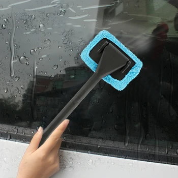 

1 set Microfiber Car Window Cleaner Long Handle Car Washable Brush Glass Window Wiper Cleaner Car Cleaning Tools