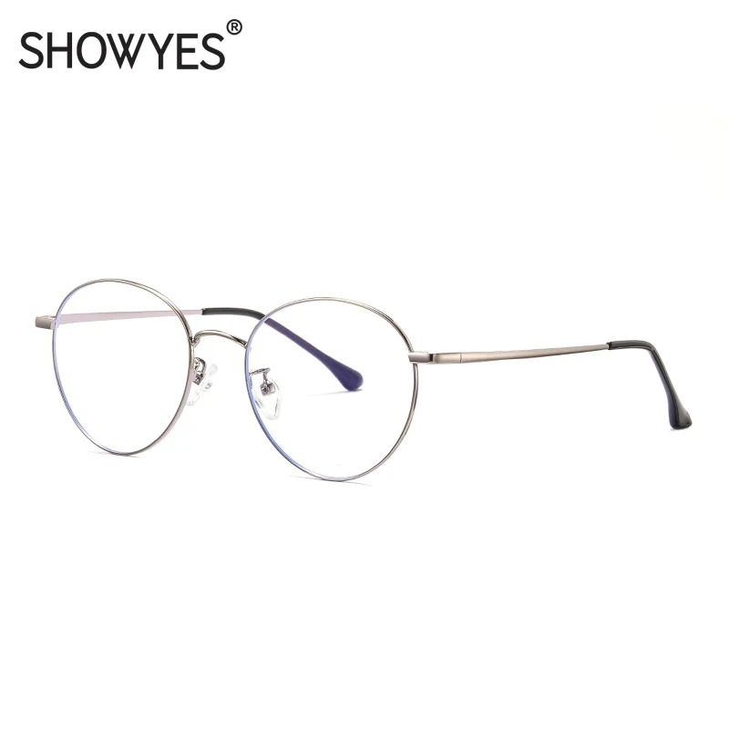 Очки SHOWYES женские с защитой от синего излучения лёгкие металлические большие