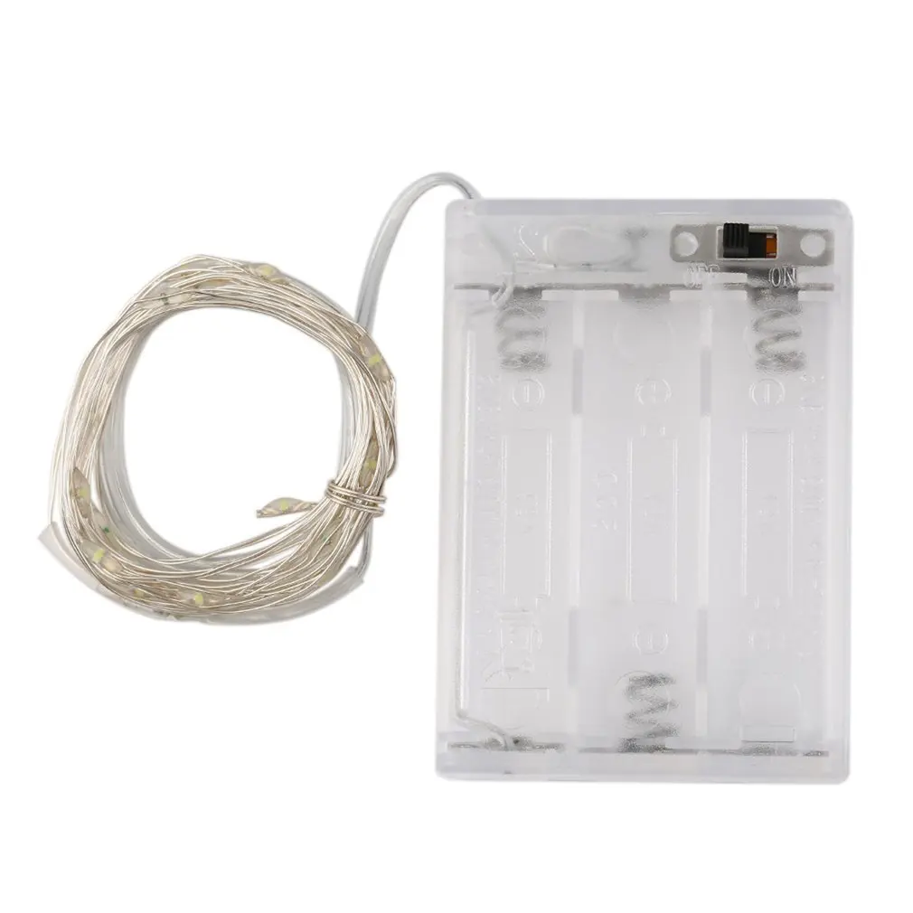 ICOCO Efficient 10M 100 LED 3AA Battery Silver Wire String Light Fairy Lamp Festival Party Indoor Outdoor Decorative | Лампы и