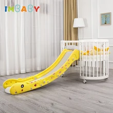 IMBABY, утолщенные ползунки, домашние Мини Пластиковые забавные ползунки, детский подарок, домашние складные удлиненные ползунки для детей 1-6 лет