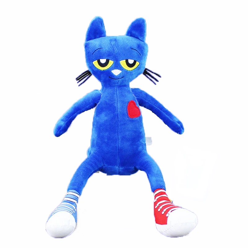 35 см плюшевая игрушка Pete the Cat синяя кошка с белой обувью в виде животного мягкая