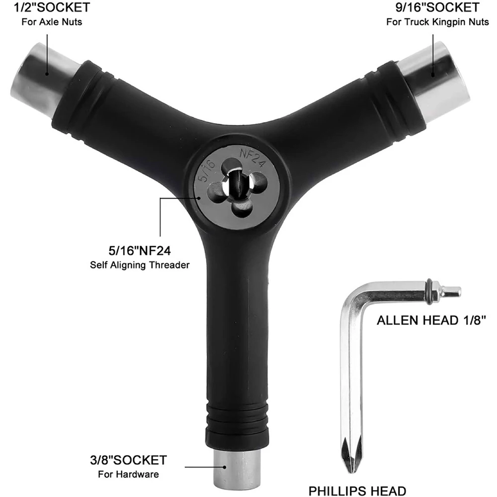 Skateboard Accessories Skateboard Tools Professional Multi-function T-skating Longboard Wrench Set