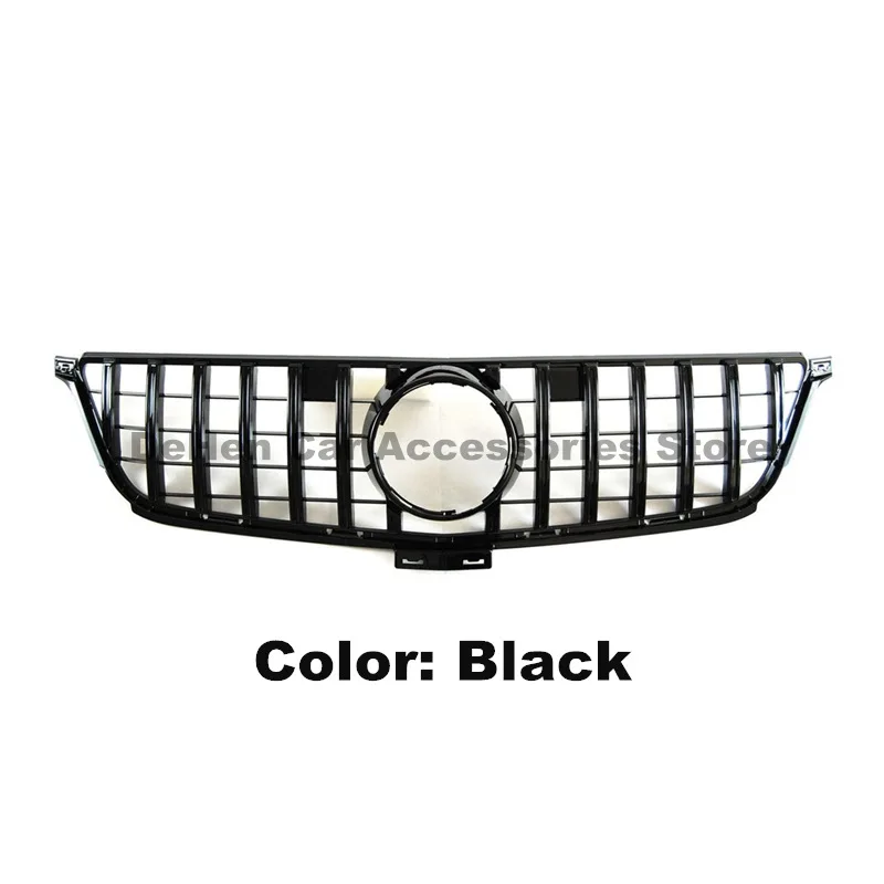 Для ML Class W166 2012- AMG GT R решетка Передняя решетка ML300 ML320 ML350 ML400 ML450 GT Стиль Серебристый цвет черный цвет YJ - Цвет: black