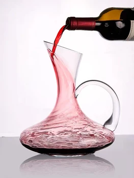 

Lead Free Crystal Glass Wine Decanter With Handle Household Liquor Divider 1.6/1.7/2L Large Capacity Excellent High Borosilicate