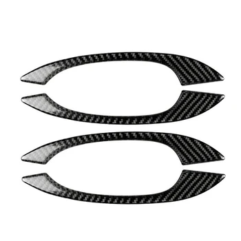 

For-Porsche MACAN Cayenne Car Carbon Fiber Stickers MACAN Cayenne Outer Door Handle Stickers Carbon Fiber Stickers 4Pcs