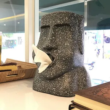 

Moai Napkin Box Innovative Easter Island Moai Design Paper Tissue Box Fun HYD88