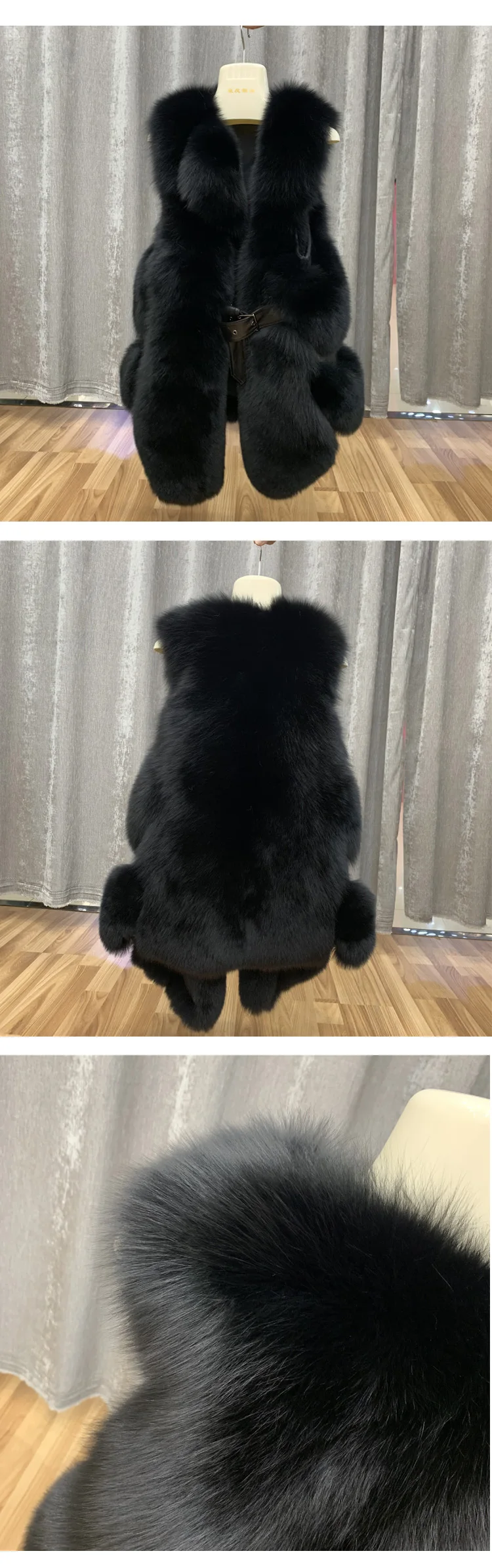 Discount 2019 New high quality gorgeous natural fox fur vest for women jacket waistcoat sleeveless winter warm natural fur vests 5