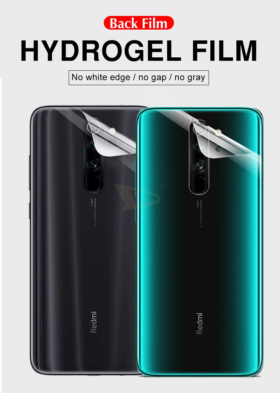 1-3 шт 100D мягкая задняя крышка Гидрогелевая пленка для Xiaomi Redmi Note 8 7 Pro K20 8A 4X защитная пленка задняя защитная пленка не стекло