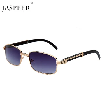 

JASPEER New Metal Sunglasses Men Women Vintage Square Style Sunglasses Brand Design Sun Glasses For Men UV400 Eyewear
