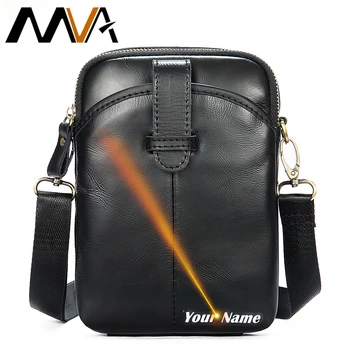 

MVA Men Messenger Bags Fashion Casual Genuine Leather Bag Crossbody Bags For Men Engrave Small Man Bag Shoulder Vintage 8322