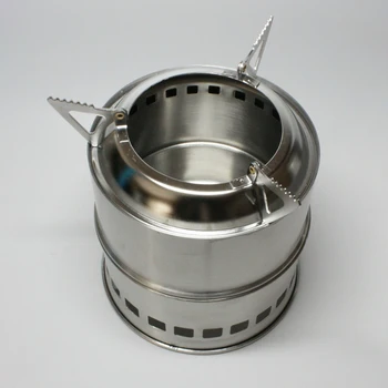 

Brazier Portable Wood Stove Stainless Steel Lightweight Wood Stove Alcohol Stove Burner Outdoor Cooking Picnic Camping