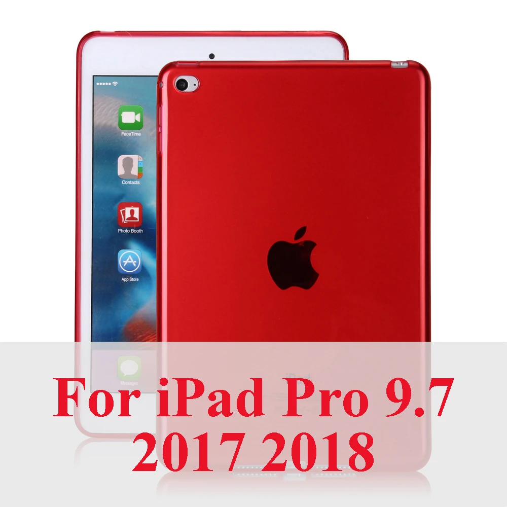 For ipad 9.7 Red Конфеты прозрачный тонкий чехол из термопластичного полиуретана для iPad Pro 11 9,7 крышка пластыри на гелевой основе защитный чехол для iPad 2/3/4, 5, 6, Air1 Air2 Капа - Цвет: For ipad 9.7 Red