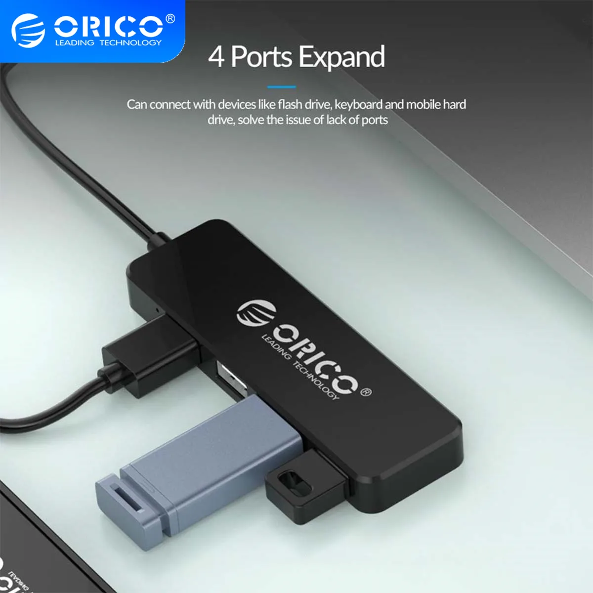 Usb хаб адаптер ORICO Mini 4 портовый высокоскоростной сплиттер USB 2 0 с функцией OTG Для iMac